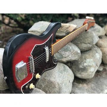 Custom 1967 Kingston Tiesco Single Pickup Surf Guitar with OHSC Red Burst