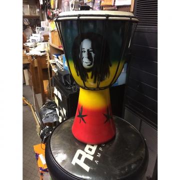 Custom Bob Marley djembe drum Djembe drum African colors with marijuana plant