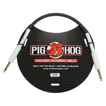 Custom Pig Hog 1ft 1/4&quot; to 1/4&quot; Instrument Cable w/ FREE SAME DAY SHIPPING