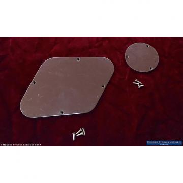 Custom 1969 Gibson Les Paul Deluxe Goldtop Backplate Control Cavity Cover Plate Set Brown 1968 1970 1971