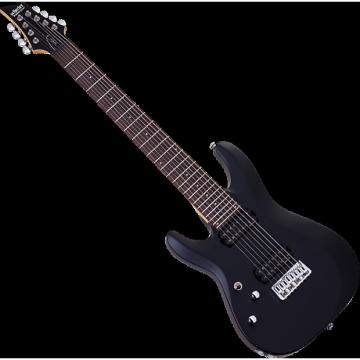 Custom Schecter C-8 Deluxe Left-Handed Electric Guitar Satin Black