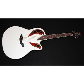 Custom Ovation 2778AX Standard Elite White Acoustic Guitar w/ Gigbag
