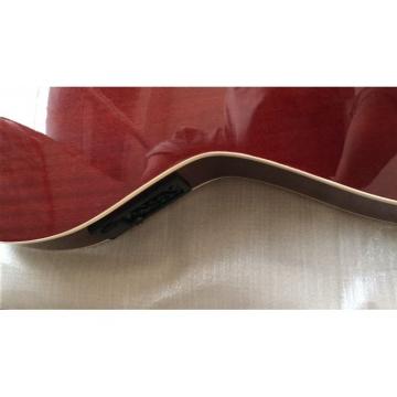Custom Shop Natural Double Neck Harp Acoustic Guitar Logo