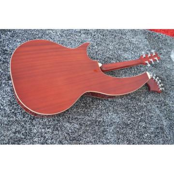 Custom Shop 6 6 8 String Acoustic Electric Double Neck Harp Guitar