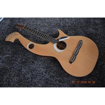 Custom Built 6 6 8 String Acoustic Electric Double Neck Harp Guitar