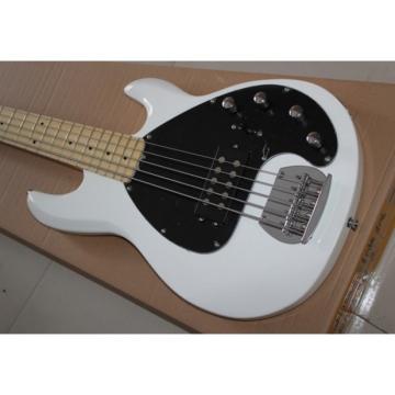 Custom Shop MusicMan White 5 StringsMusic Man S.U.B. Ray5 Electric Bass