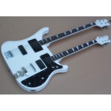 Custom Shop 4003 Double Neck White 4 String Bass 6 String Guitar