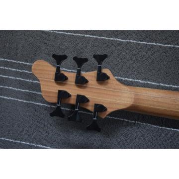 Custom Mayones Built 6 String Gray Black Bass