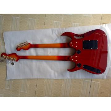 Custom Made 4 String Bass 6 String Guitar Double Neck Cherry Sunburst