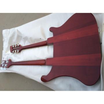 Custom 4080 Double Neck Geddy Lee Burgundyglo 4 String Bass 6/12 String Guitar Left Handed