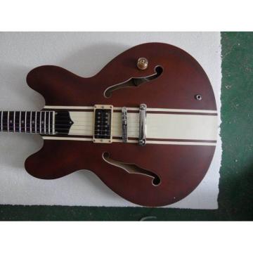 Custom Tom Delonge ES-333 Natural Semi Hollow Body Electric Guitar