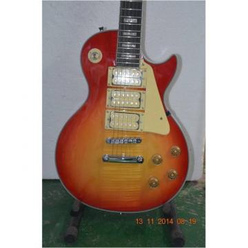 Custom Shop Sunburst Tiger Maple Top LP 3 Pickups Electric Guitar