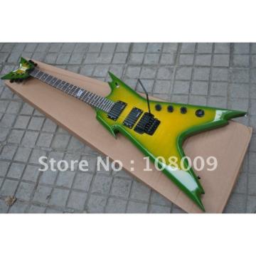 Custom Shop Strange Yellow Green Dean Electric Guitar