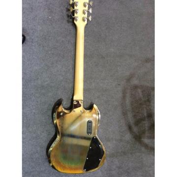 Custom Shop SG Relic LED Light Fretboard Electric Guitar Left Handed