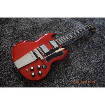 Custom Shop SG Angus Young Red 6 String Electric Guitar Maestro Vibrola