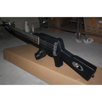 Custom Shop Rifle Machine Gun BC Rich Black 6 String Electric Guitar