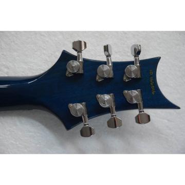 Custom Shop PRS Custom 24 Frets 10 Top Flame Whale Blue Electric Guitar