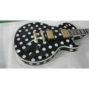 Custom Shop Polka Dots LP Black White Electric Guitar