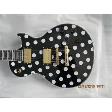 Custom Shop Polka Dots LP Black White Electric Guitar