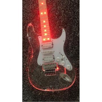 Custom Shop Plexiglass Red LED Acrylic Stratocaster Electric Guitar