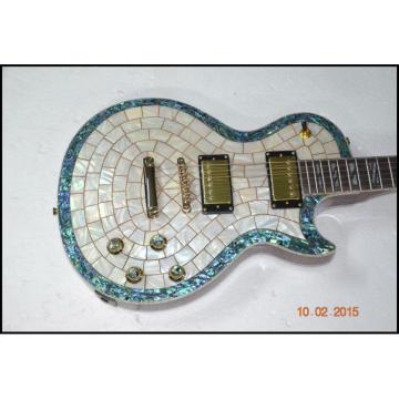 Custom Shop Mother of Pearl Abalone Top 6 String Electric Guitar MOP