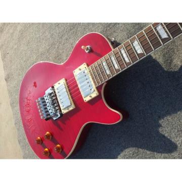 Custom Shop LP Floyd Vibrato Red Tiger Maple Top Electric Guitar