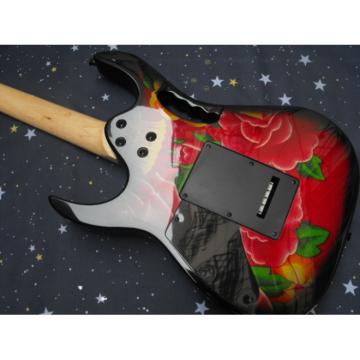 Custom Shop Ibanez Red Flower Electric Guitar