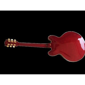 Custom Shop Fulcher ES335 Spalted Maple Veneer Red Electric Guitar