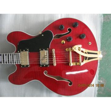 Custom Shop ES355 Curly Red LP Trini Lopez Electric Guitar