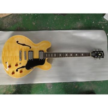 Custom Shop ES335 Yellow Electric Guitar