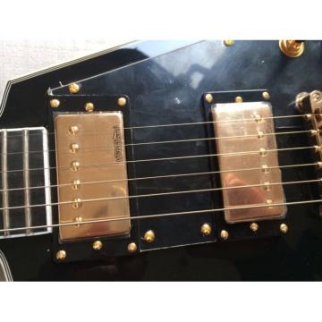 Custom Shop Black Gold Hardware LP Flying V Electric Guitar