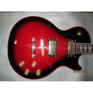 Custom LP Red Binding Electric Guitar Widow Burst