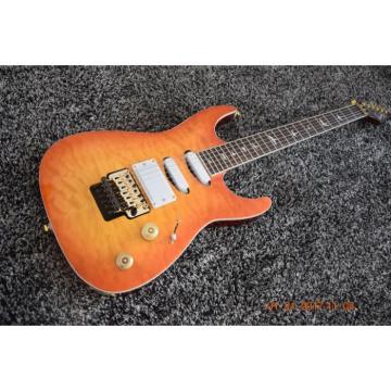 Custom Build 3 Pickups Orange Pensa Floyd Rose Electric Guitar