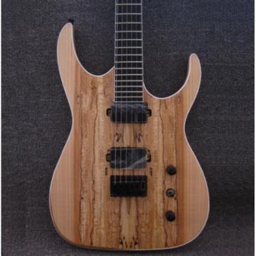 Custom Shop Black Machine 6 String Natural Ash Wood Electric Guitar