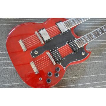 Custom Jimmy Page SG Red EDS 1275 Double Neck Guitar