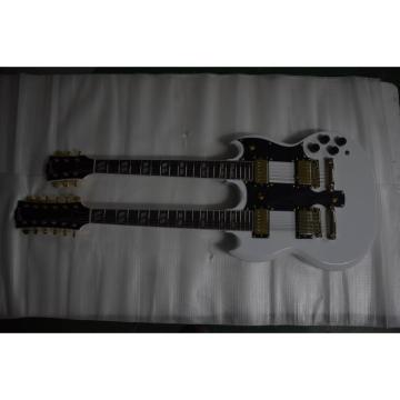 Custom Built Don Felder EDS 1275 SG Double Neck Arctic White Gold Hardware Guitar