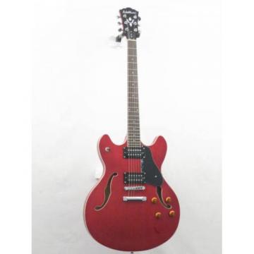 Washburn HB3WRK Wine Red Jazz Style Guitar With Hard Shell Case