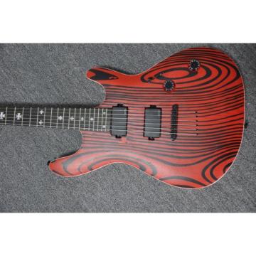 Custom Built Setius GTM 6 Gothic Figured Red and Black Ash Top Mayones Guitar Katatonia