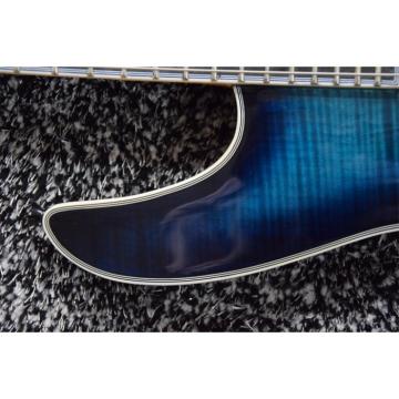Custom Built Regius 7 String Transparent Blue Tiger Burst Maple Top Mayones Guitar