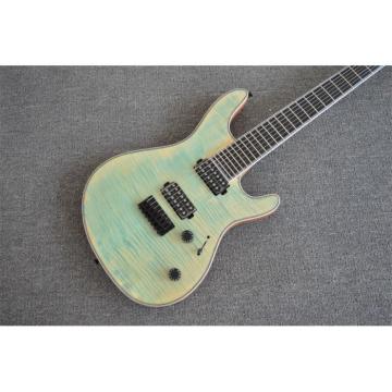 Custom Built Regius 7 String Denim Teal Maple Top Mayones Guitar