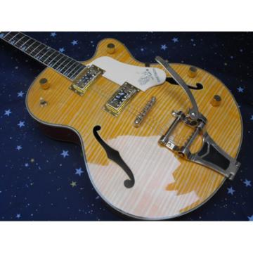 Custom G6120 Gretsch Yellow Brown Guitar