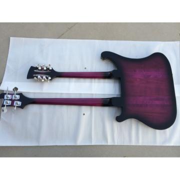 Double Neck Rickenbacker Purple 4 String Bass 12 String Guitar