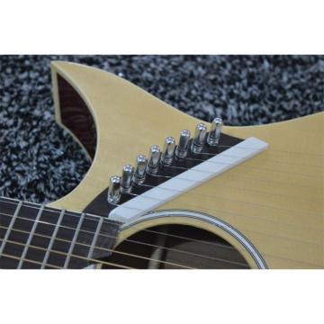 Custom Shop Natural Double Neck Harp Acoustic Guitar