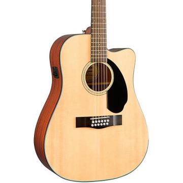 Fender Classic Design Series CD-60SCE-12 Cutaway Dreadnought 12-String Acoustic-Electric Guitar Natural