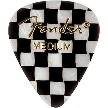 Fender 351 Sjhape Premium Picks, Checker Celluloid Medium 12 Pack