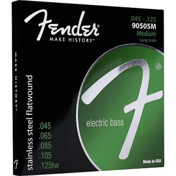 Fender 90505M 5-String Bass Strings Stainless Steel Long Scale Medium Flatwound