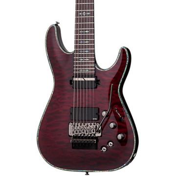 Schecter Guitar Research Hellraiser C-7 with Floyd Rose Sustaniac Electric Guitar Black Cherry