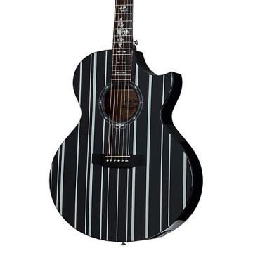 Schecter Guitar Research Synyster Gates 3700 Acoustic-Electric Guitar Gloss Black with Silver Pinstripes