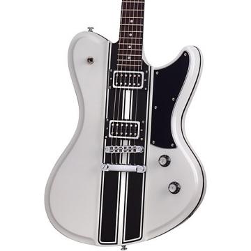 Schecter Guitar Research Ultra GT Electric Guitar Metallic White with Black Stripe