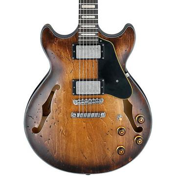 Ibanez Artcore Vintage Series AMV10A Semi-Hollow Body Electric Guitar Tobacco Burst Low Gloss